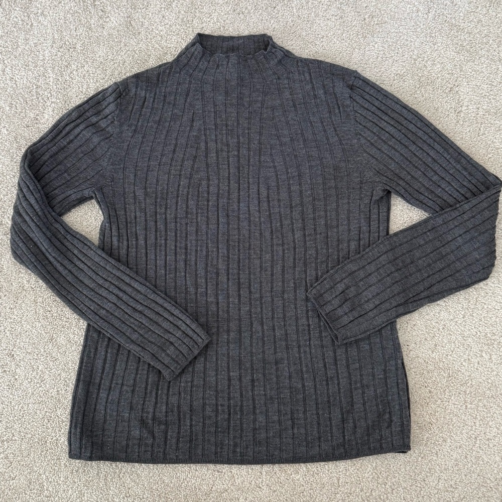 Banana Republic Women’s Merino Wool Ribbed Mockneck Sweater